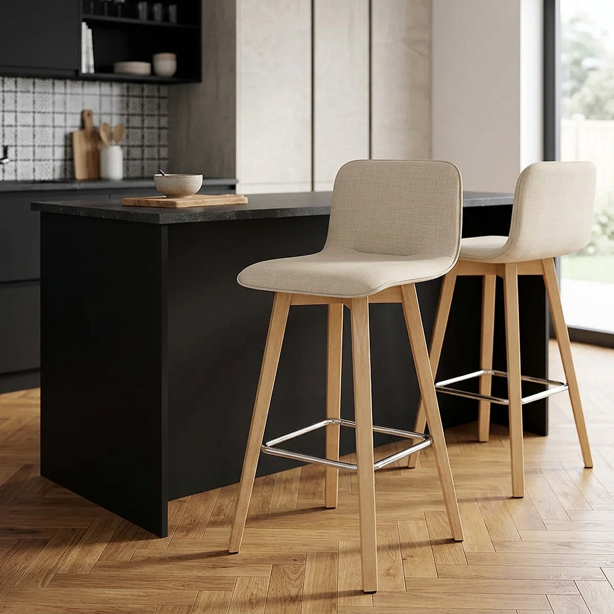 Stoff Holzbarhocker