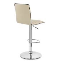 Kunstleder Barhocker Chrom - Hiline Beige