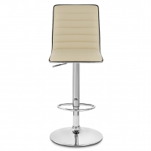 Kunstleder Barhocker Chrom - Hiline Beige