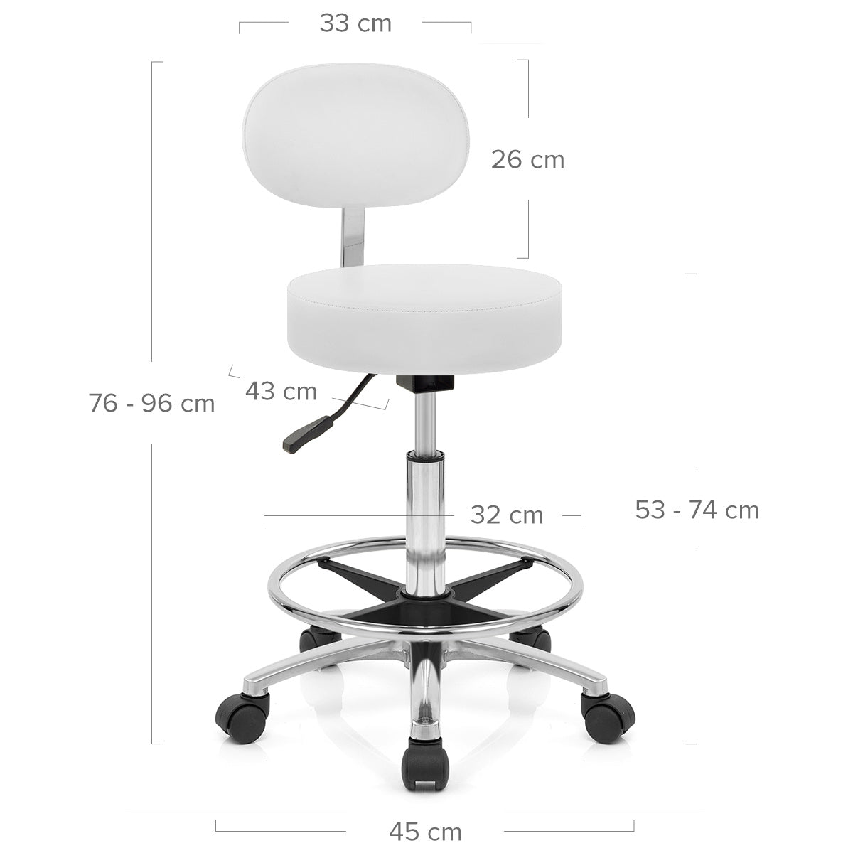 Barhocker - Swivel Weiß