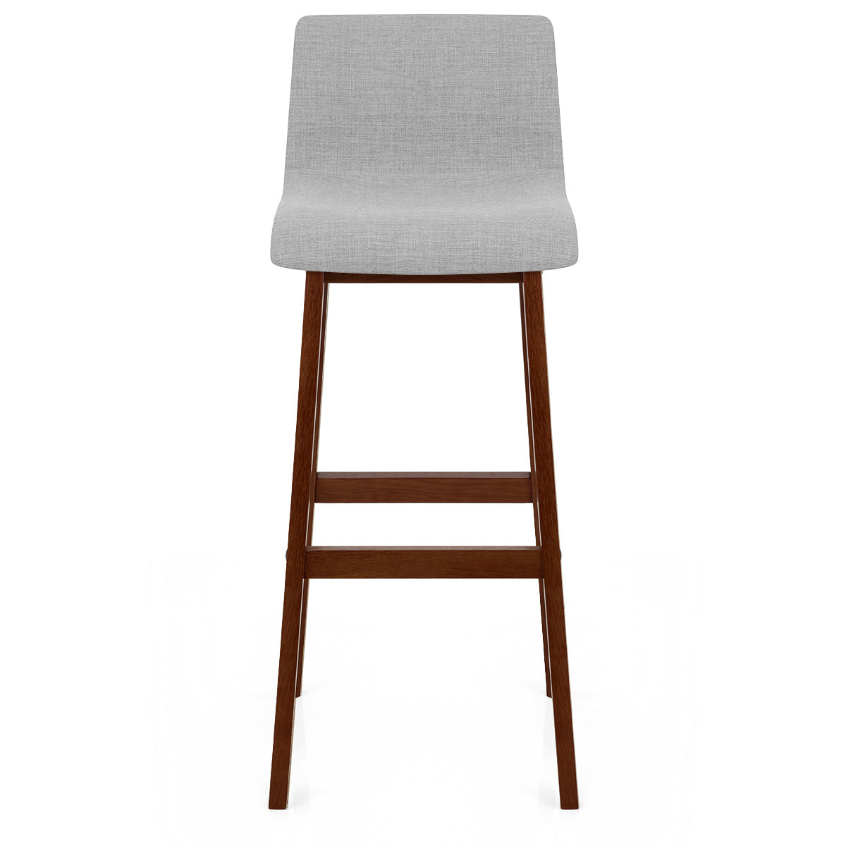 Stoff Barhocker Walnuss - Drift Grau