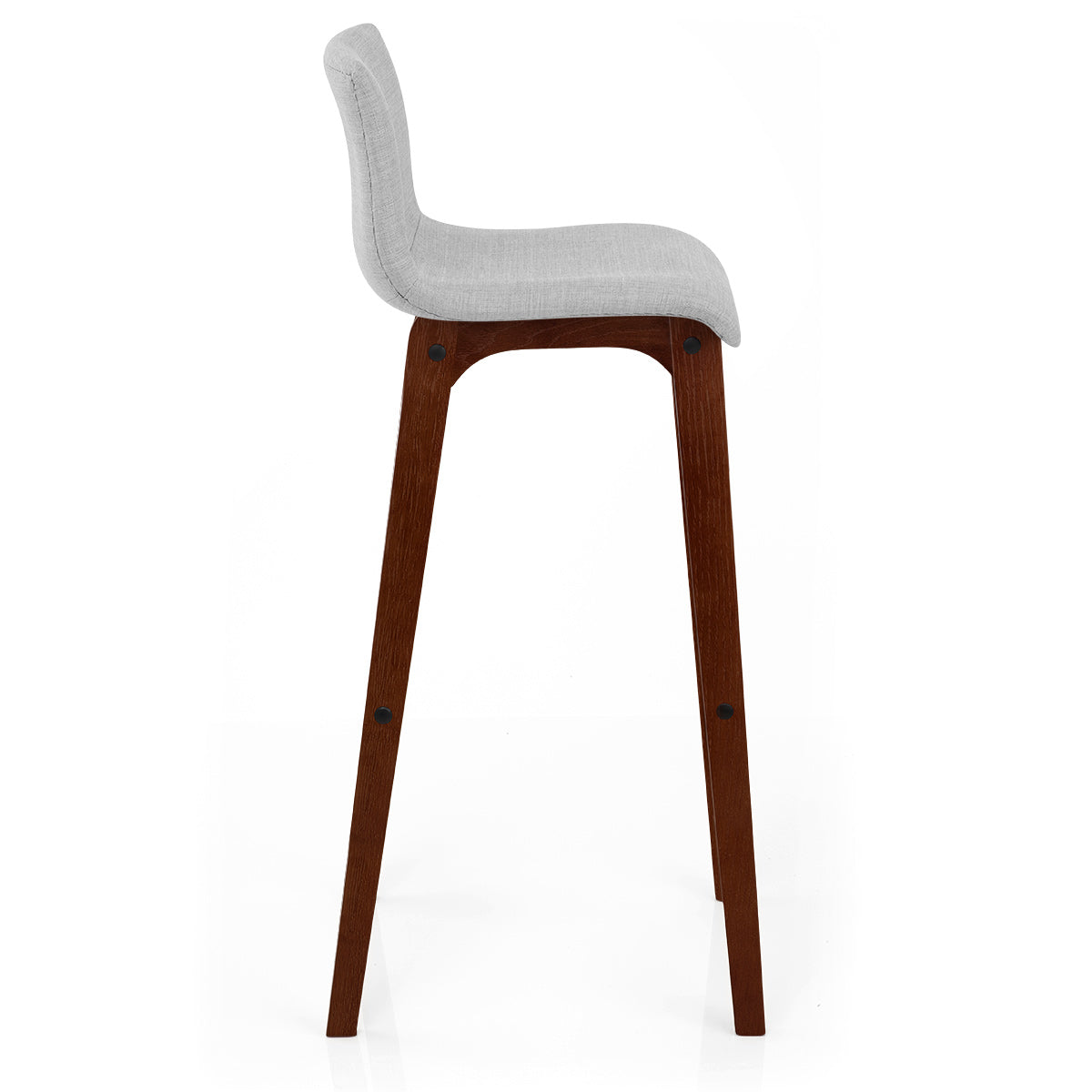 Stoff Barhocker Walnuss - Drift Grau