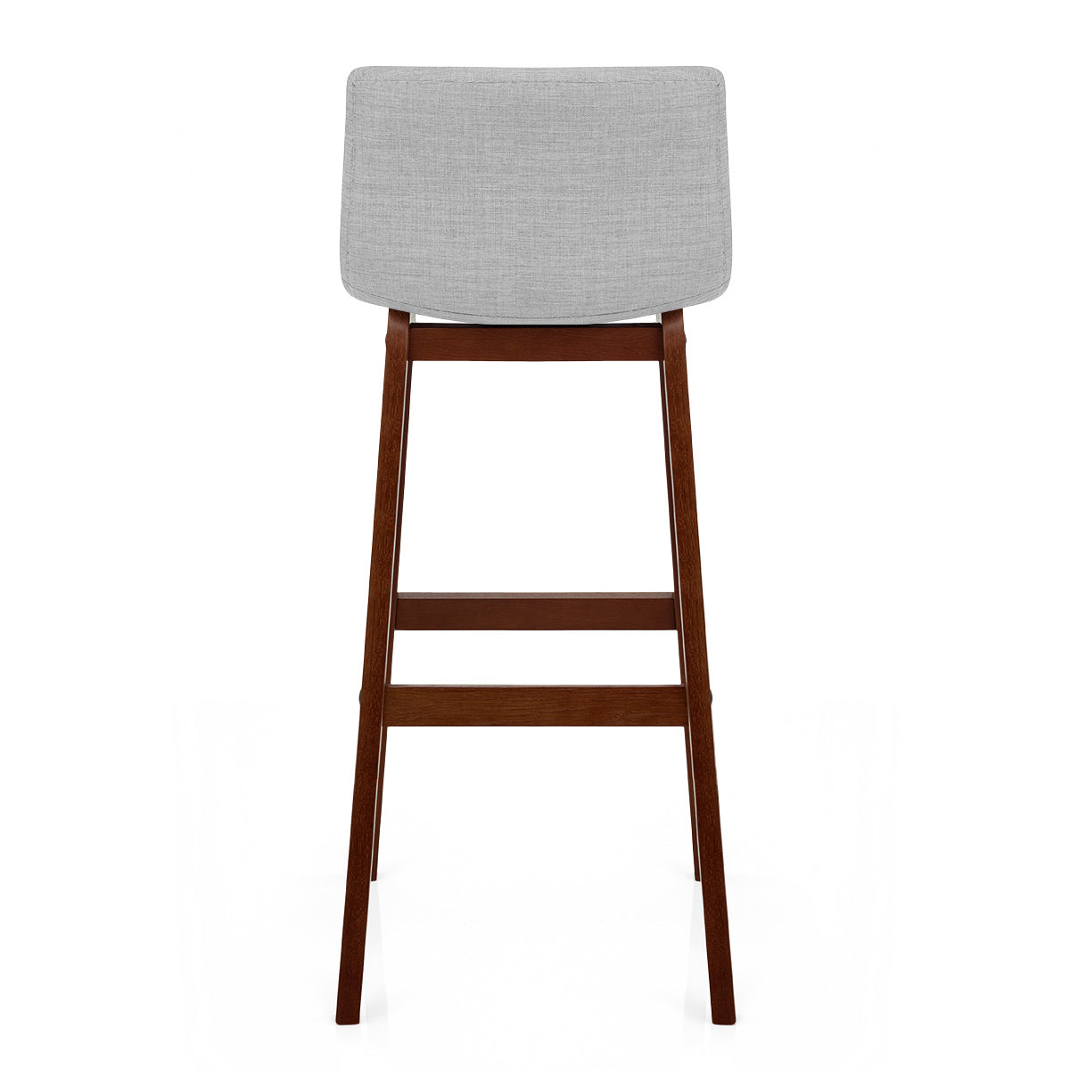 Stoff Barhocker Walnuss - Drift Grau