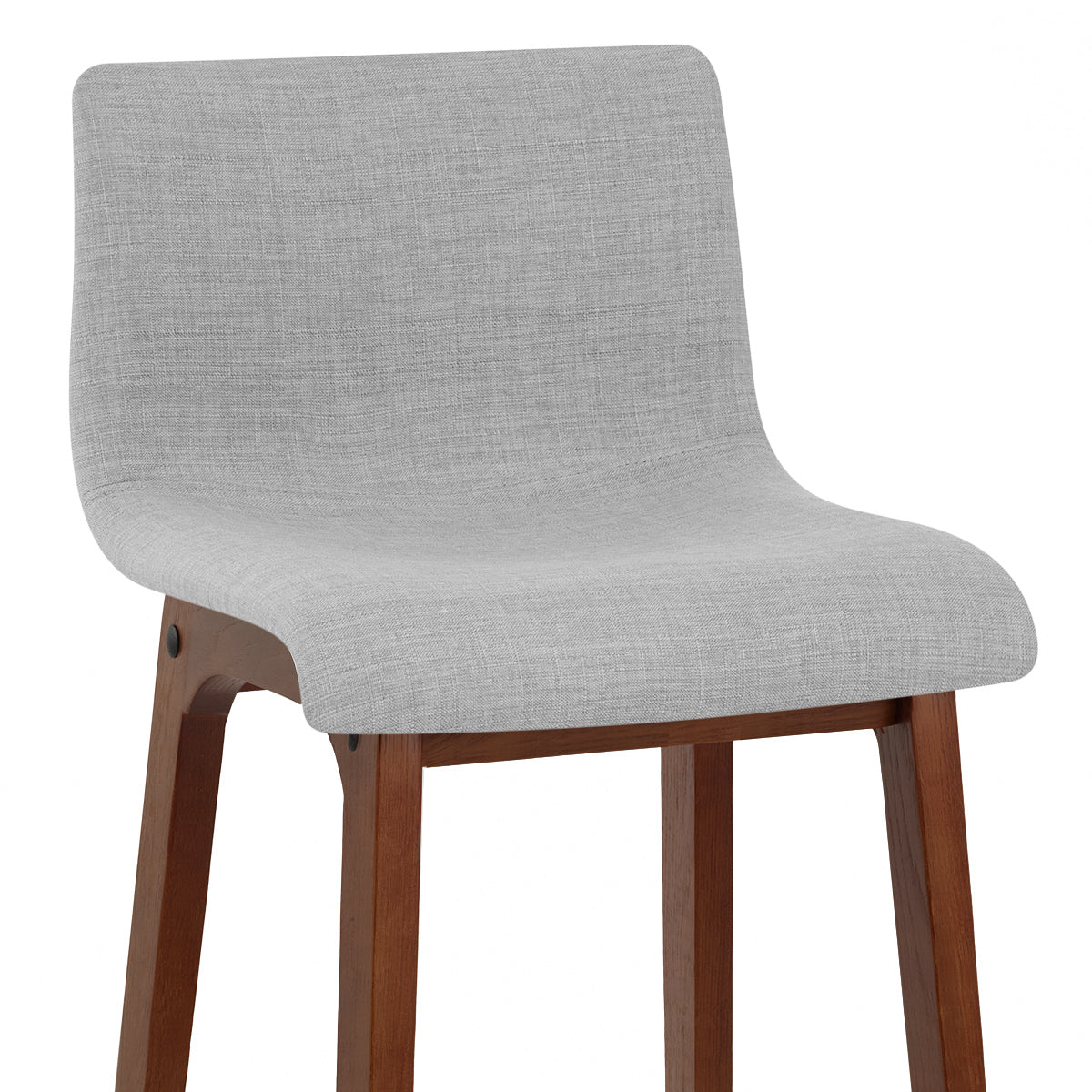 Stoff Barhocker Walnuss - Drift Grau