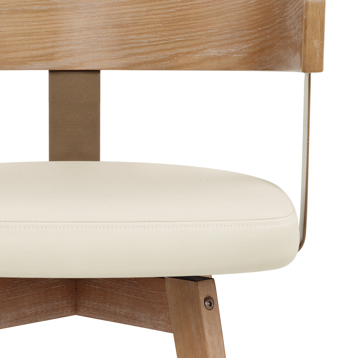 Echtleder Barhocker Eiche - Roman Beige