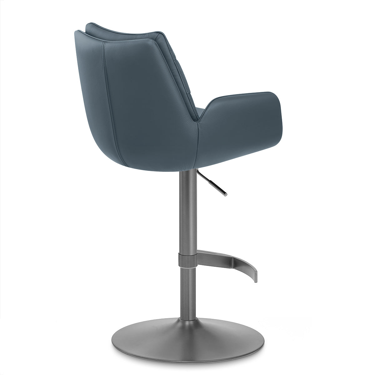 Barhocker Echtleder Graphit - Seville Blau