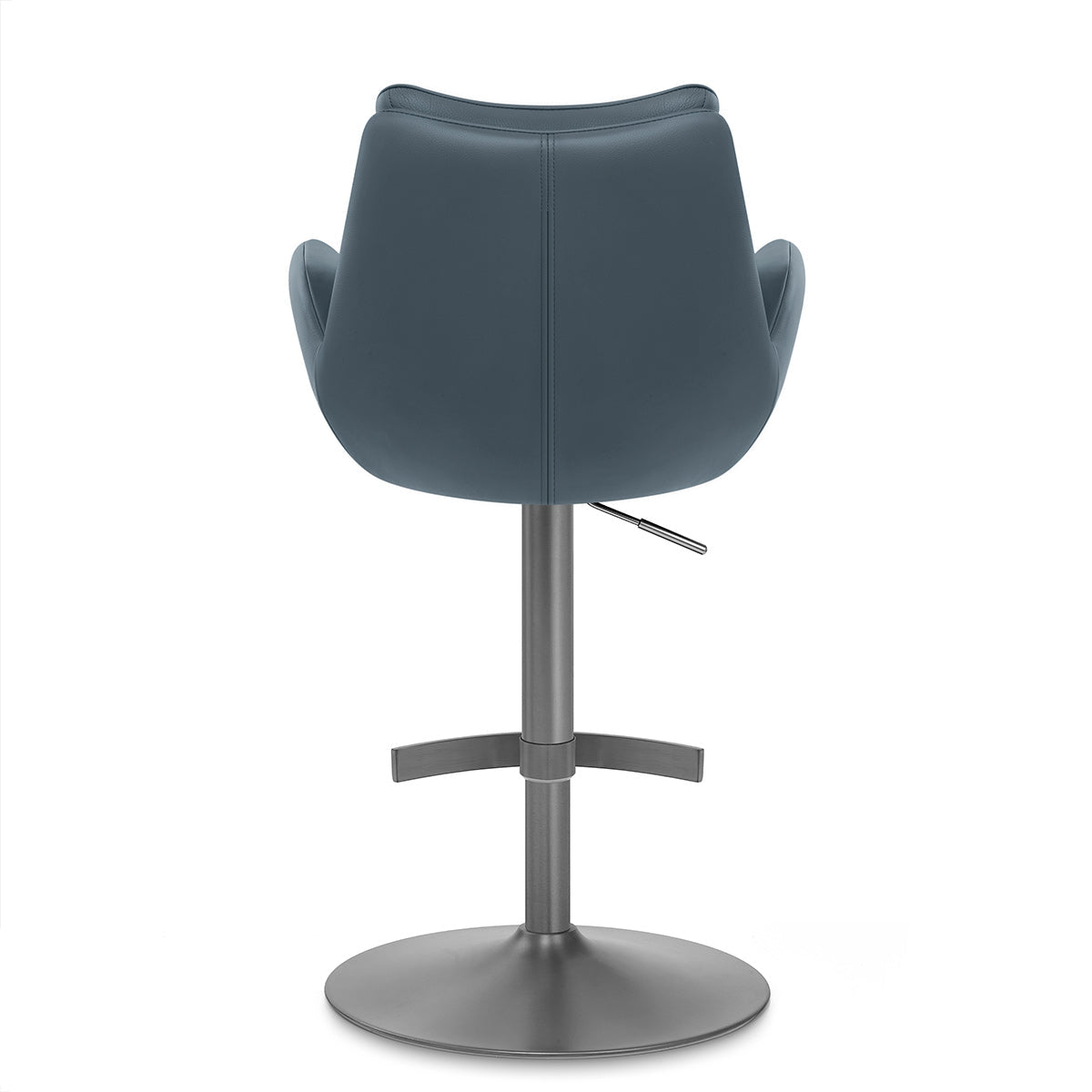 Barhocker Echtleder Graphit - Seville Blau