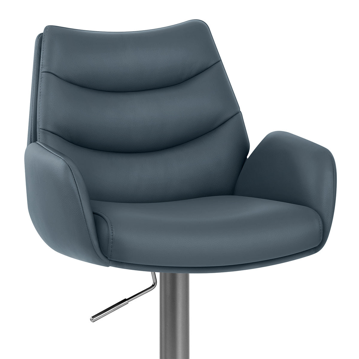 Barhocker Echtleder Graphit - Seville Blau