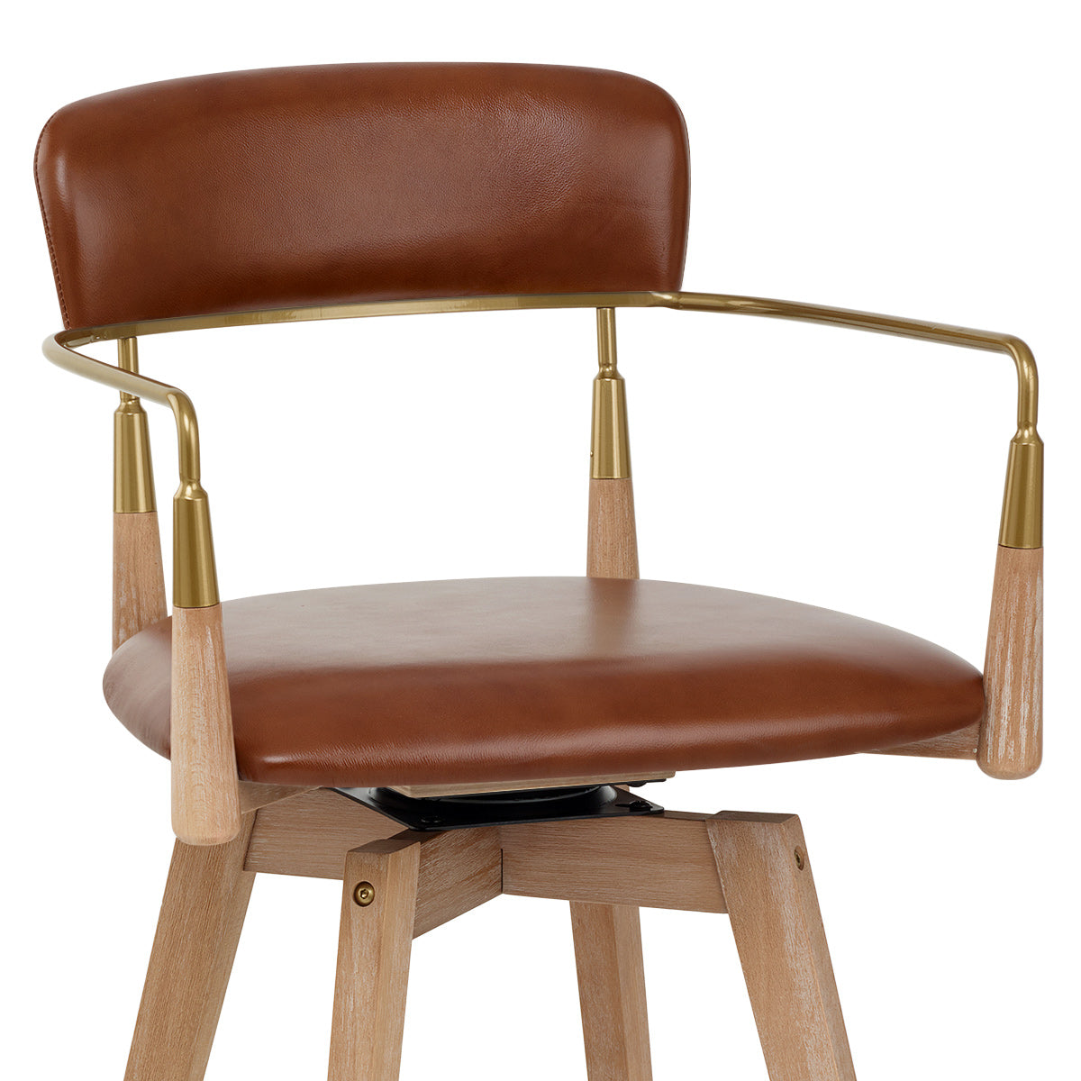 Sgabello Vera Pelle Legno - Reed Cuoio