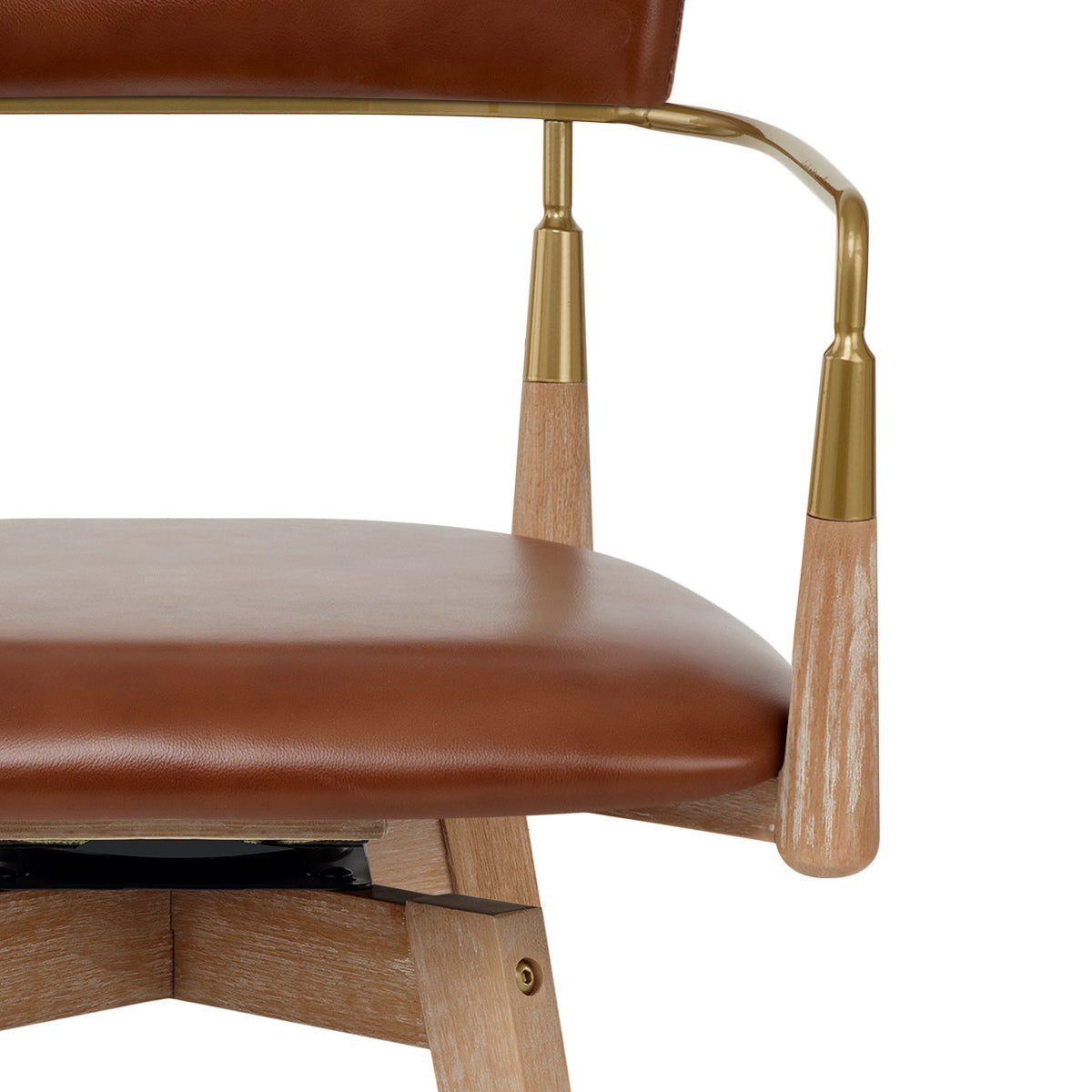 Sgabello Vera Pelle Legno - Reed Cuoio