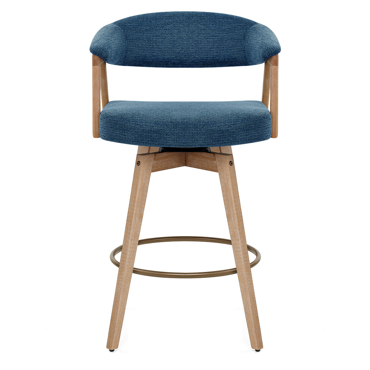 Stoffbarhocker Eiche - Falco Blau