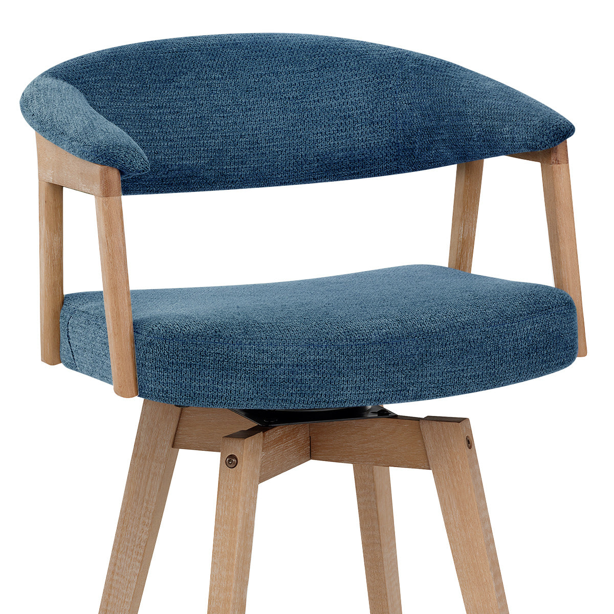 Stoffbarhocker Eiche - Falco Blau