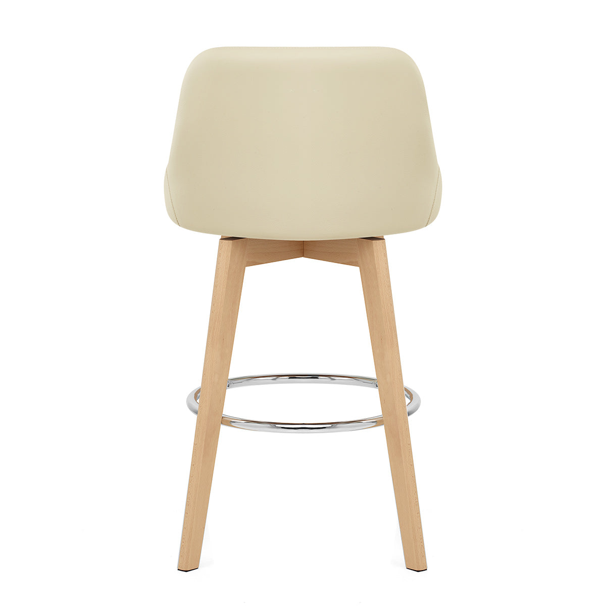 Echtleder Barhocker Eiche - Hamilton Beige