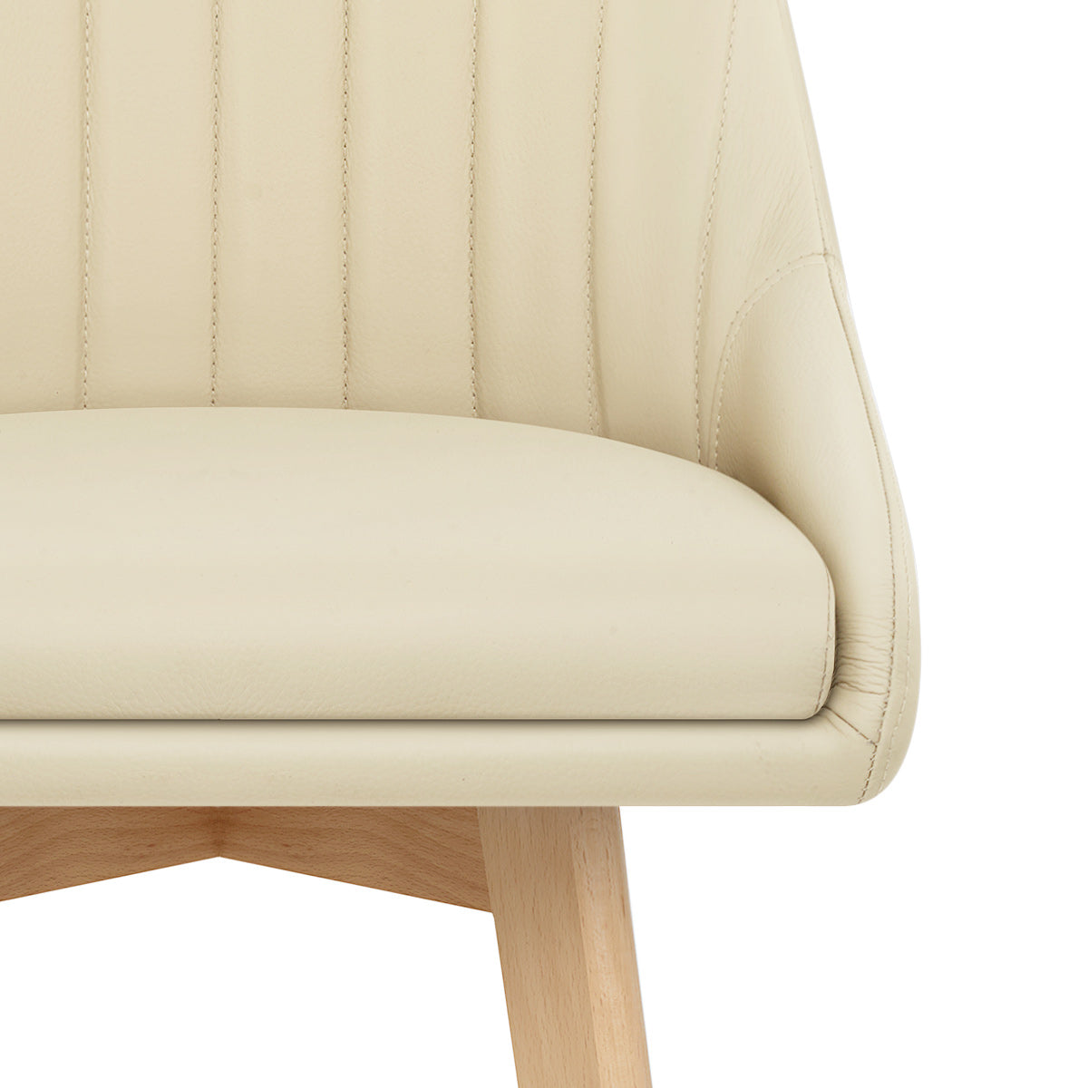 Echtleder Barhocker Eiche - Hamilton Beige