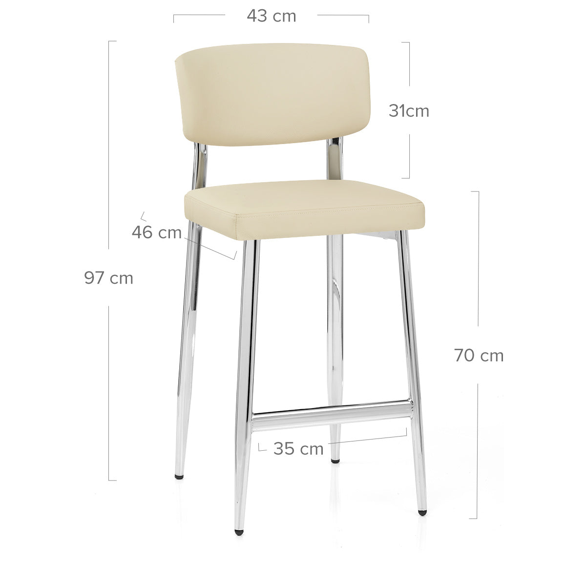 Echtleder Barhocker - Parker Beige