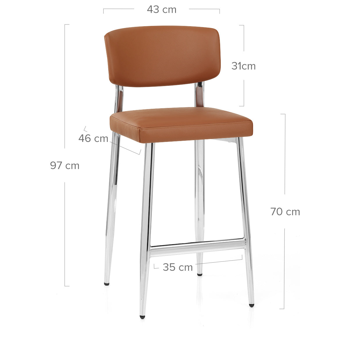 Echtleder Barhocker - Parker Braun
