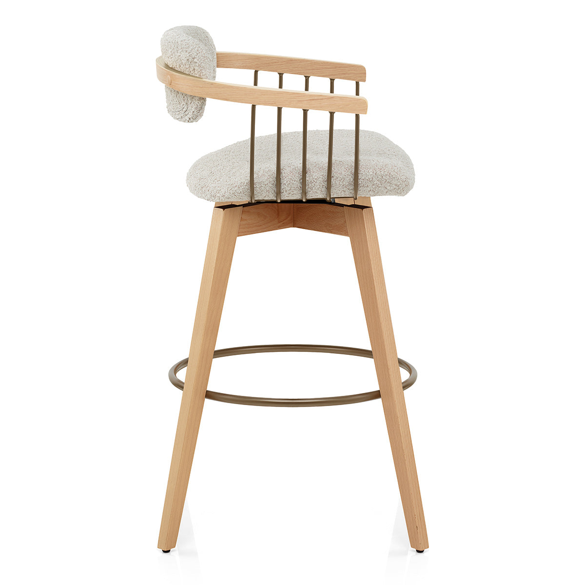 Stoffbarhocker Eiche - Electra Beige