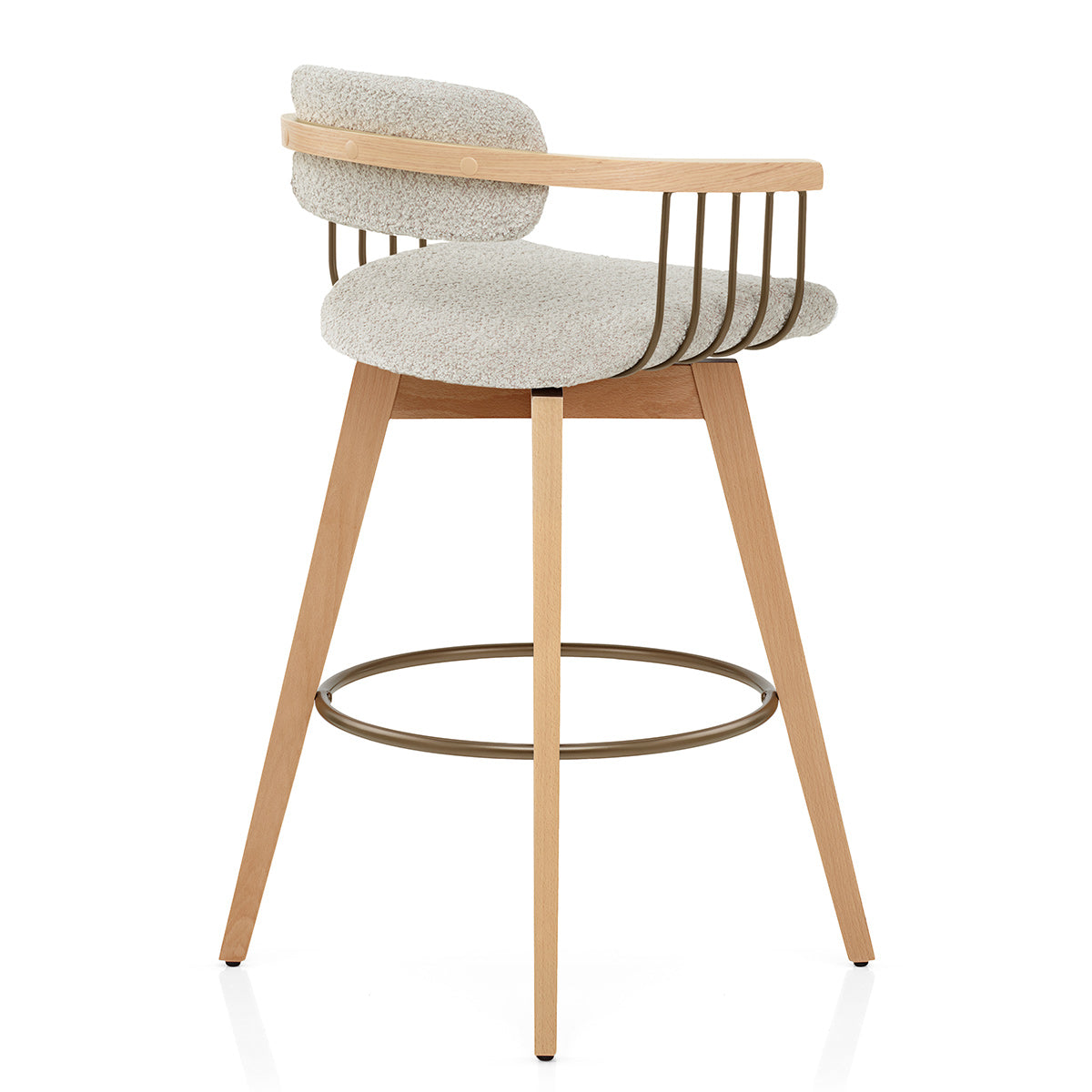 Stoffbarhocker Eiche - Electra Beige