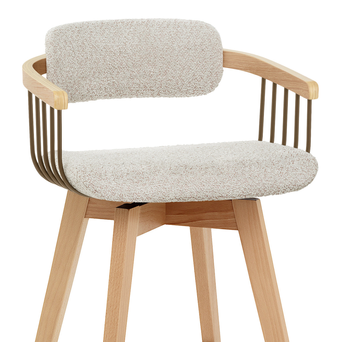 Stoffbarhocker Eiche - Electra Beige