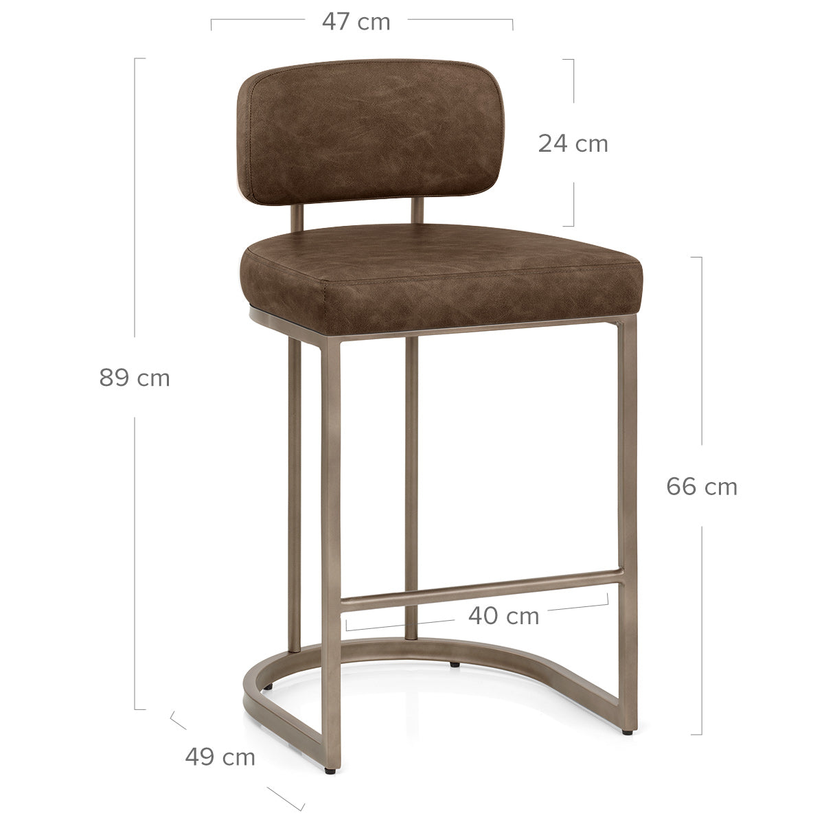 Kunstleder Barhocker - Verve Braun