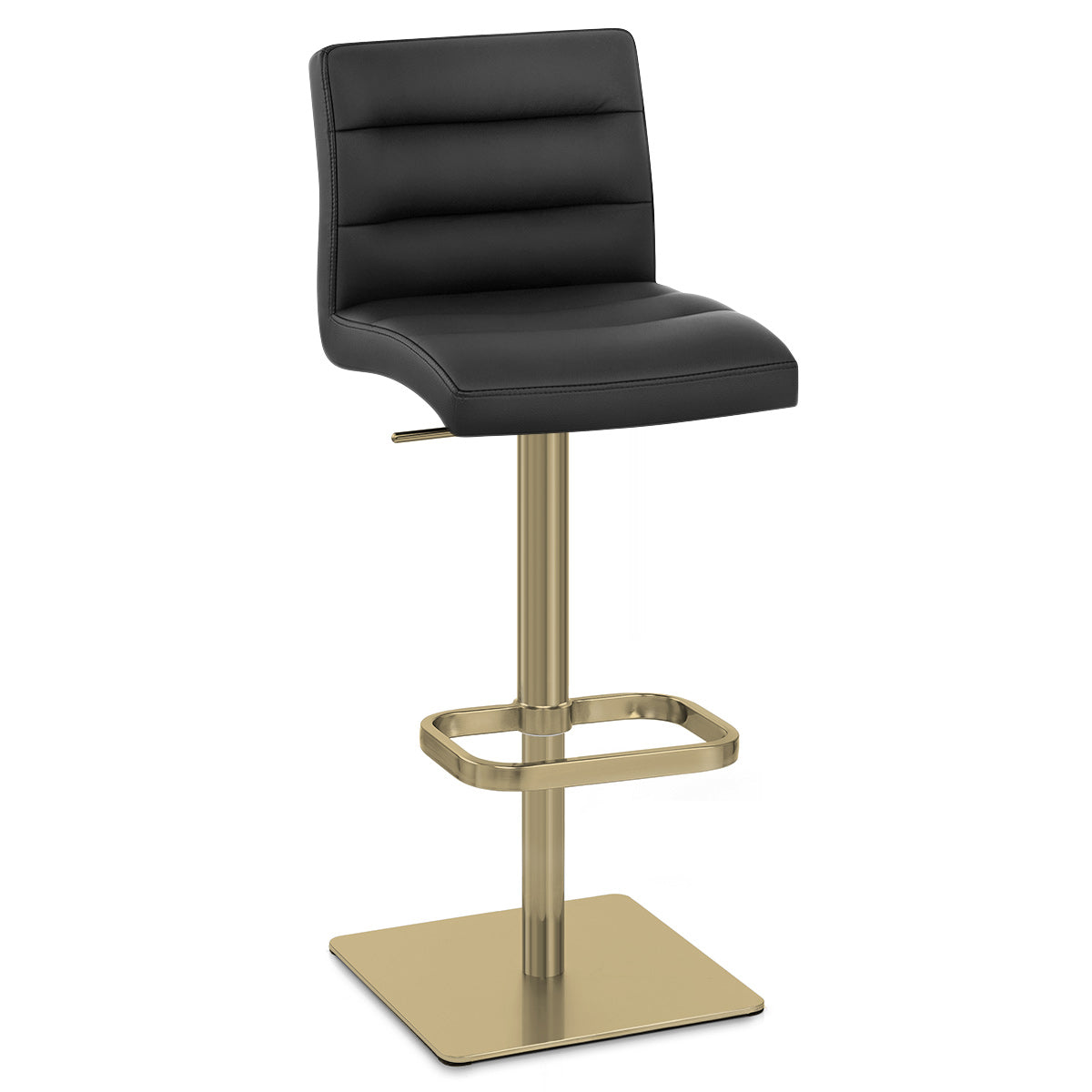 Kunstleder Barhocker Gold - Lush Schwarz