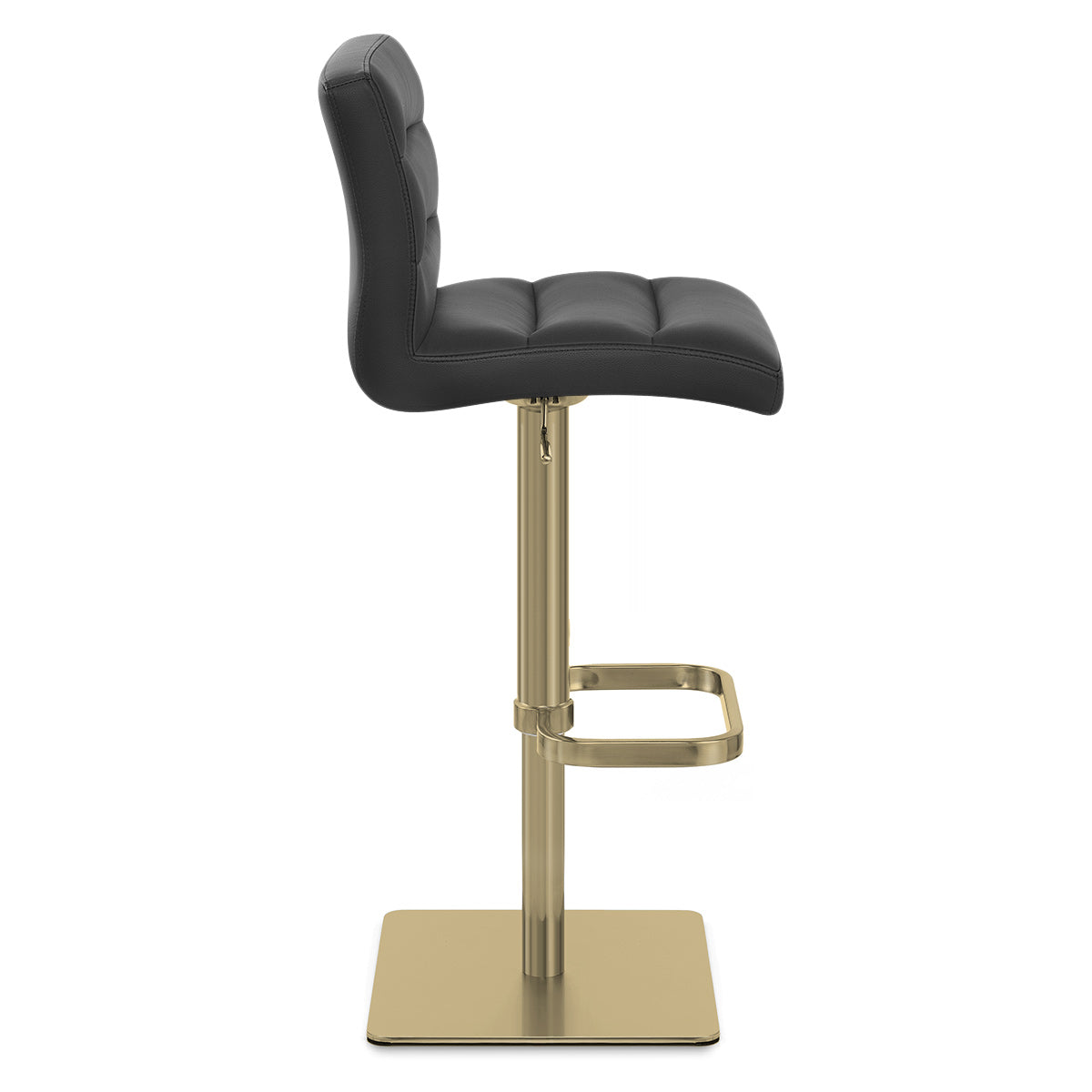 Kunstleder Barhocker Gold - Lush Schwarz