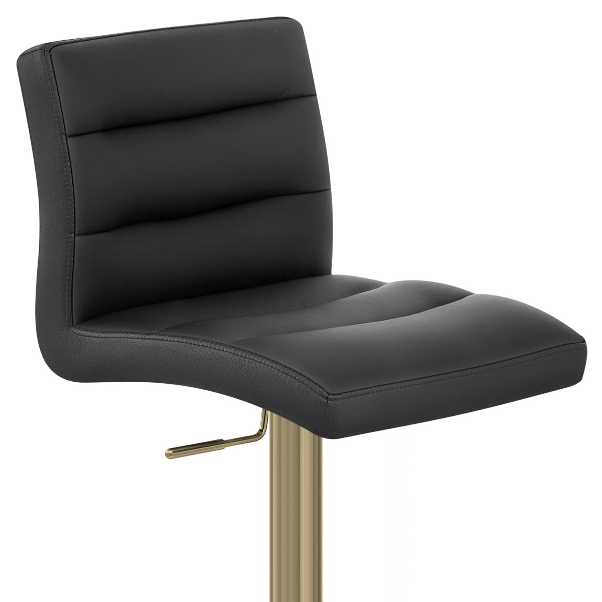 Kunstleder Barhocker Gold - Lush Schwarz