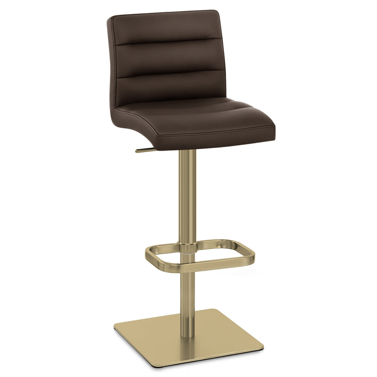 Kunstleder Barhocker Gold - Lush Braun