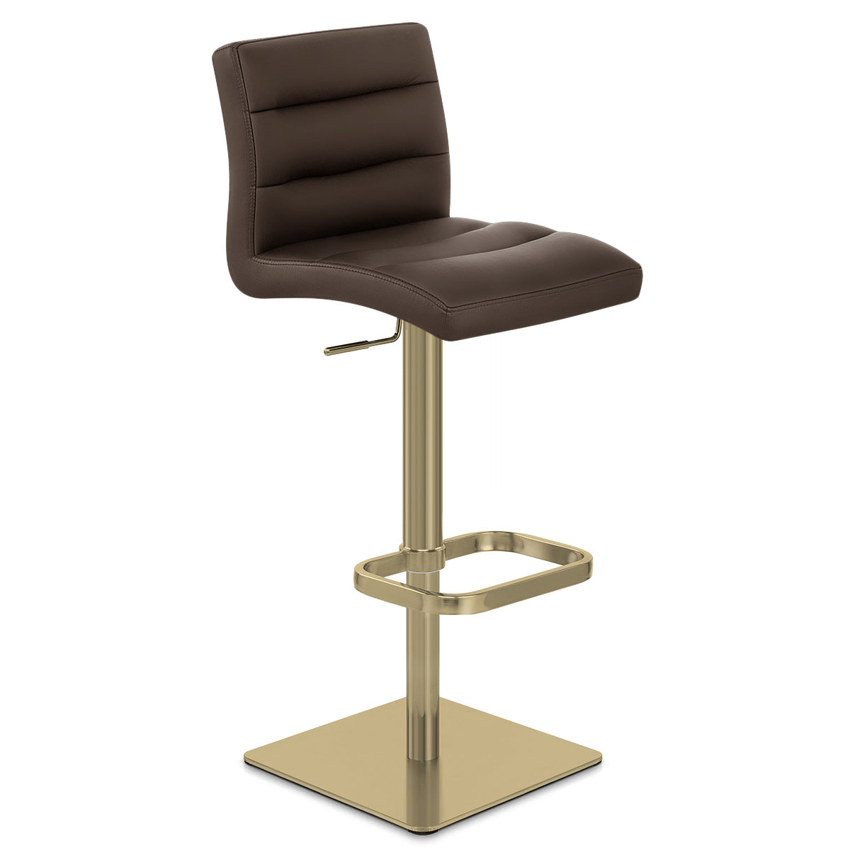 Kunstleder Barhocker Gold - Lush Braun