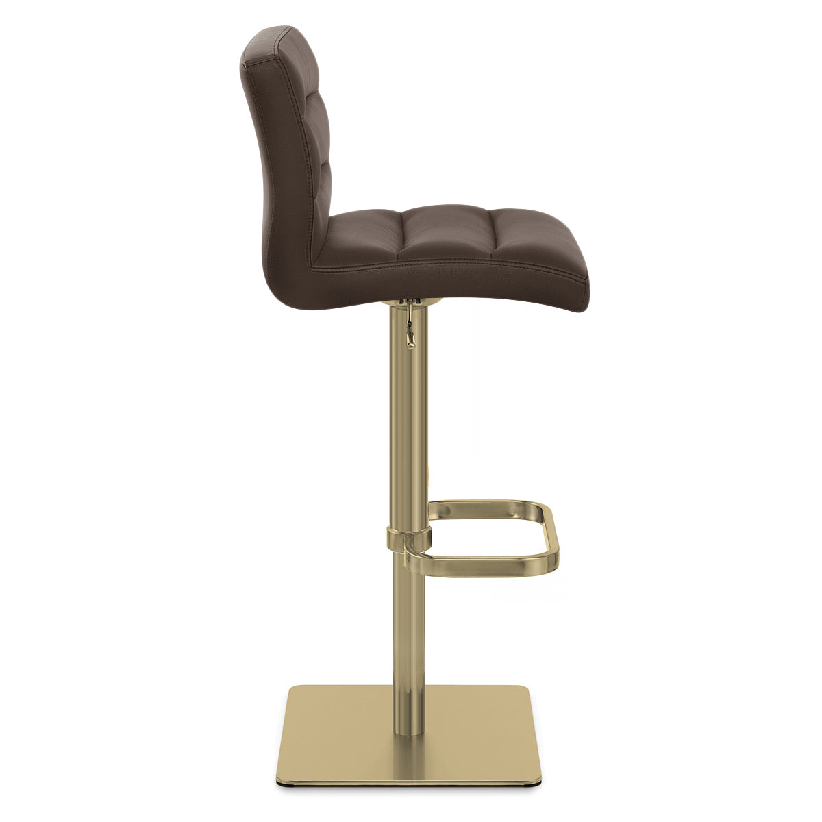 Kunstleder Barhocker Gold - Lush Braun