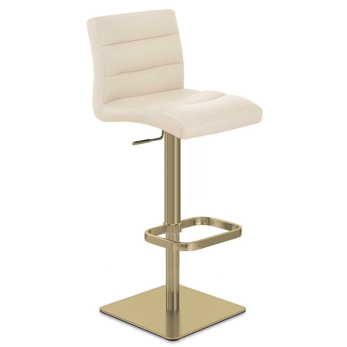 Sgabello Ecopelle Oro - Lush Crema