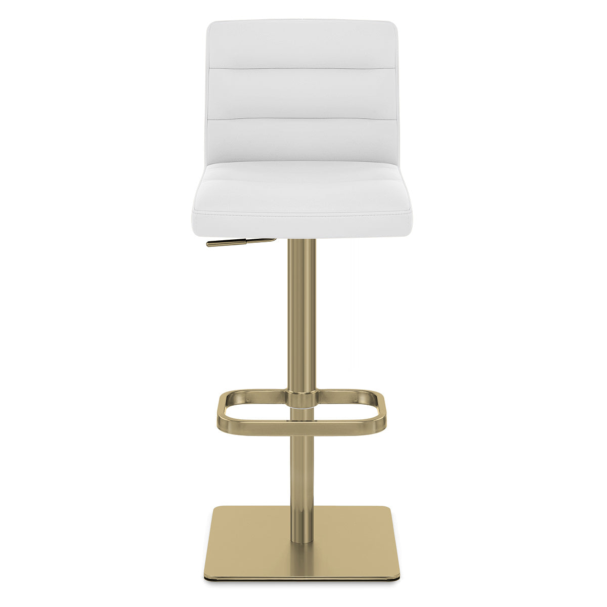 Sgabello Ecopelle Oro - Lush Bianco