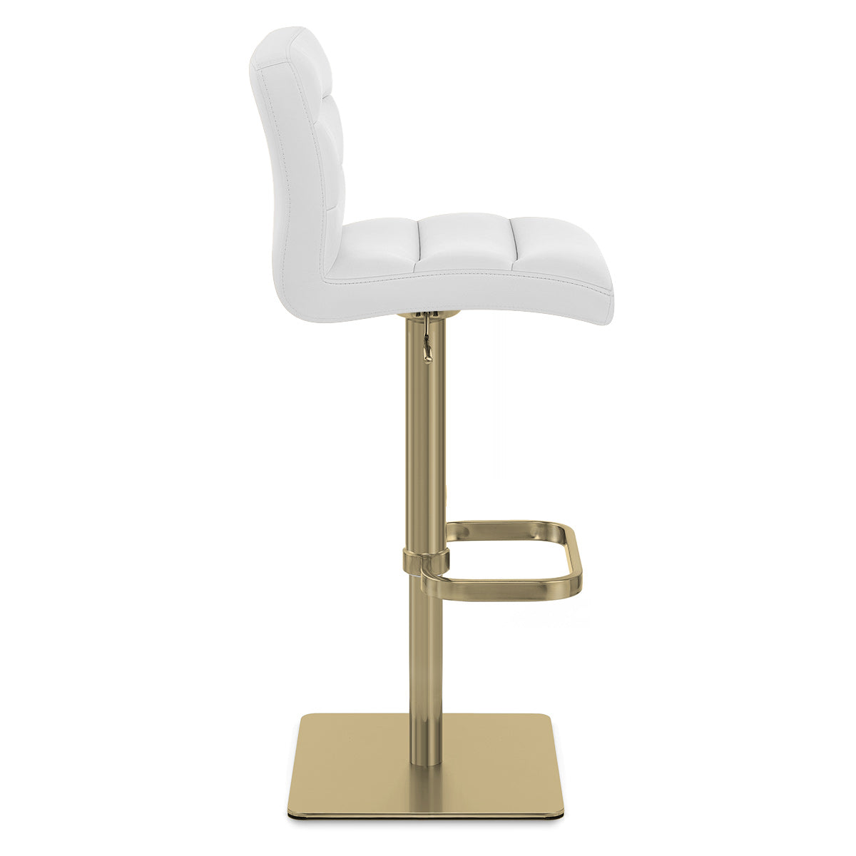 Sgabello Ecopelle Oro - Lush Bianco