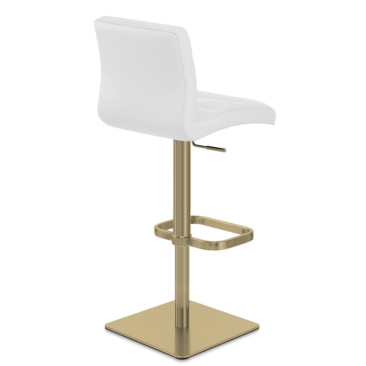 Sgabello Ecopelle Oro - Lush Bianco