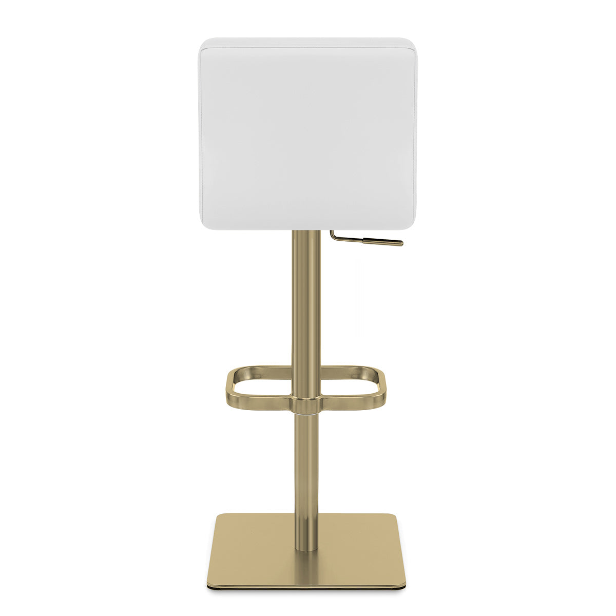 Sgabello Ecopelle Oro - Lush Bianco