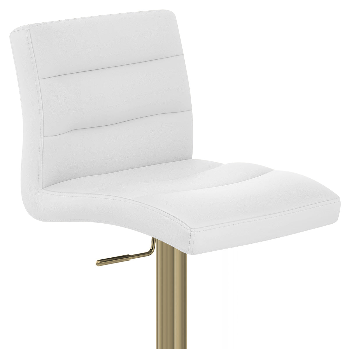 Sgabello Ecopelle Oro - Lush Bianco