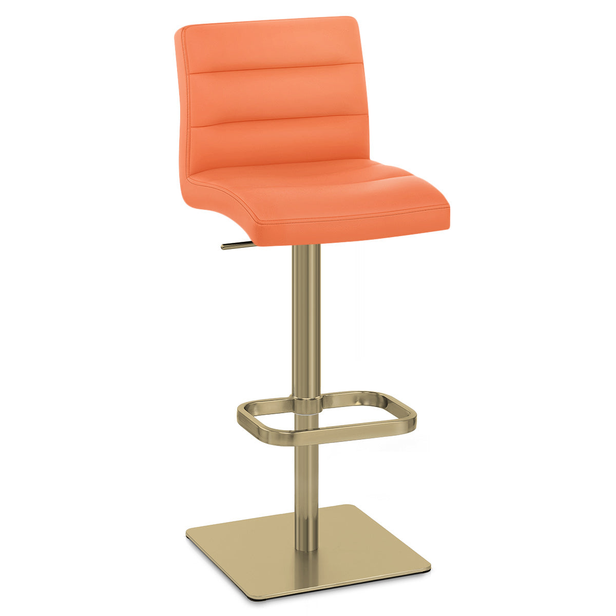 Kunstleder Barhocker Gold - Lush Orange