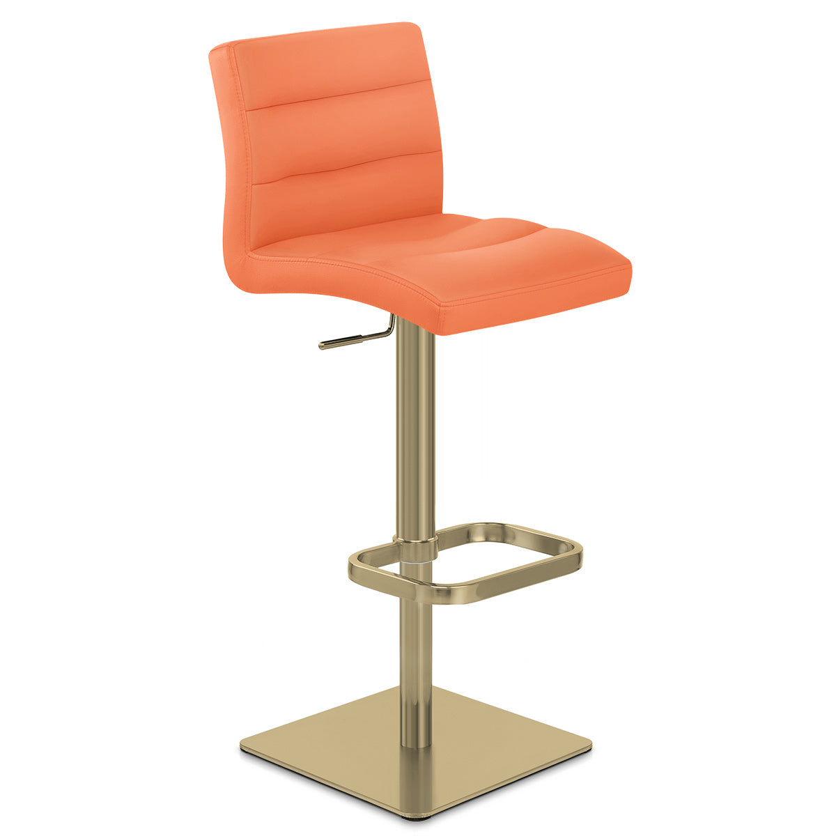 Kunstleder Barhocker Gold - Lush Orange
