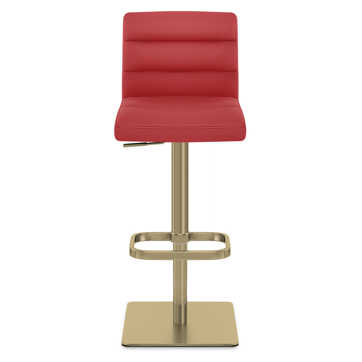 Kunstleder Barhocker Gold - Lush Rot