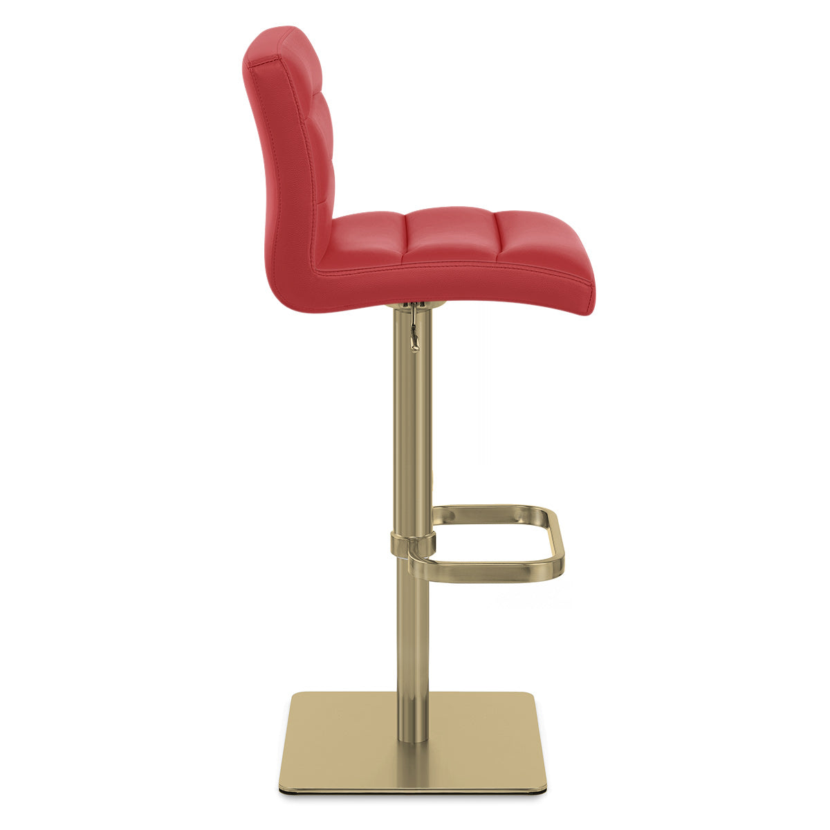 Kunstleder Barhocker Gold - Lush Rot