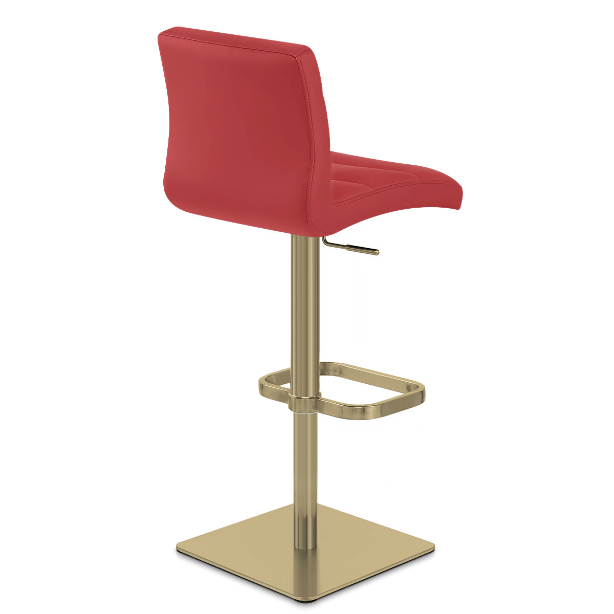 Kunstleder Barhocker Gold - Lush Rot