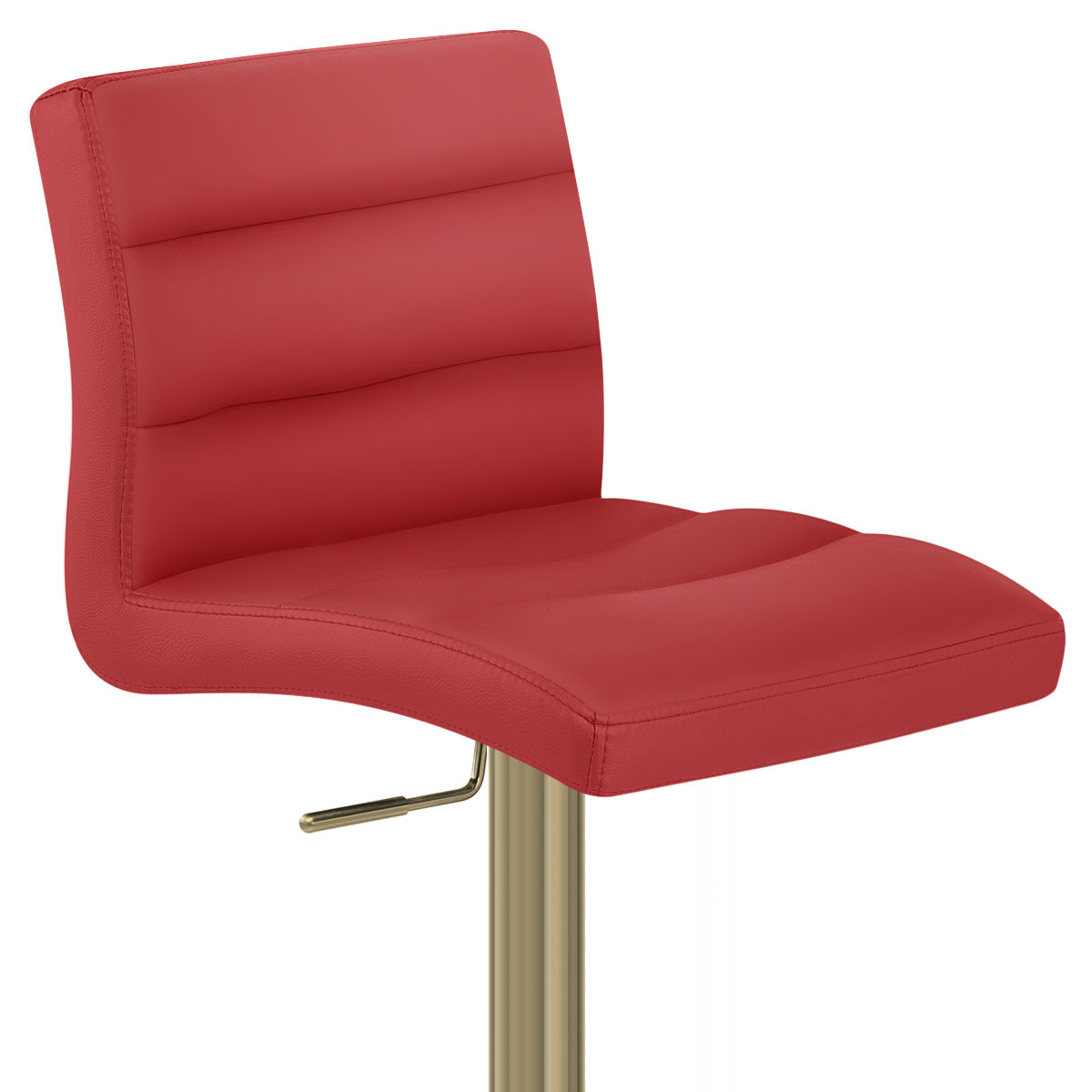 Kunstleder Barhocker Gold - Lush Rot