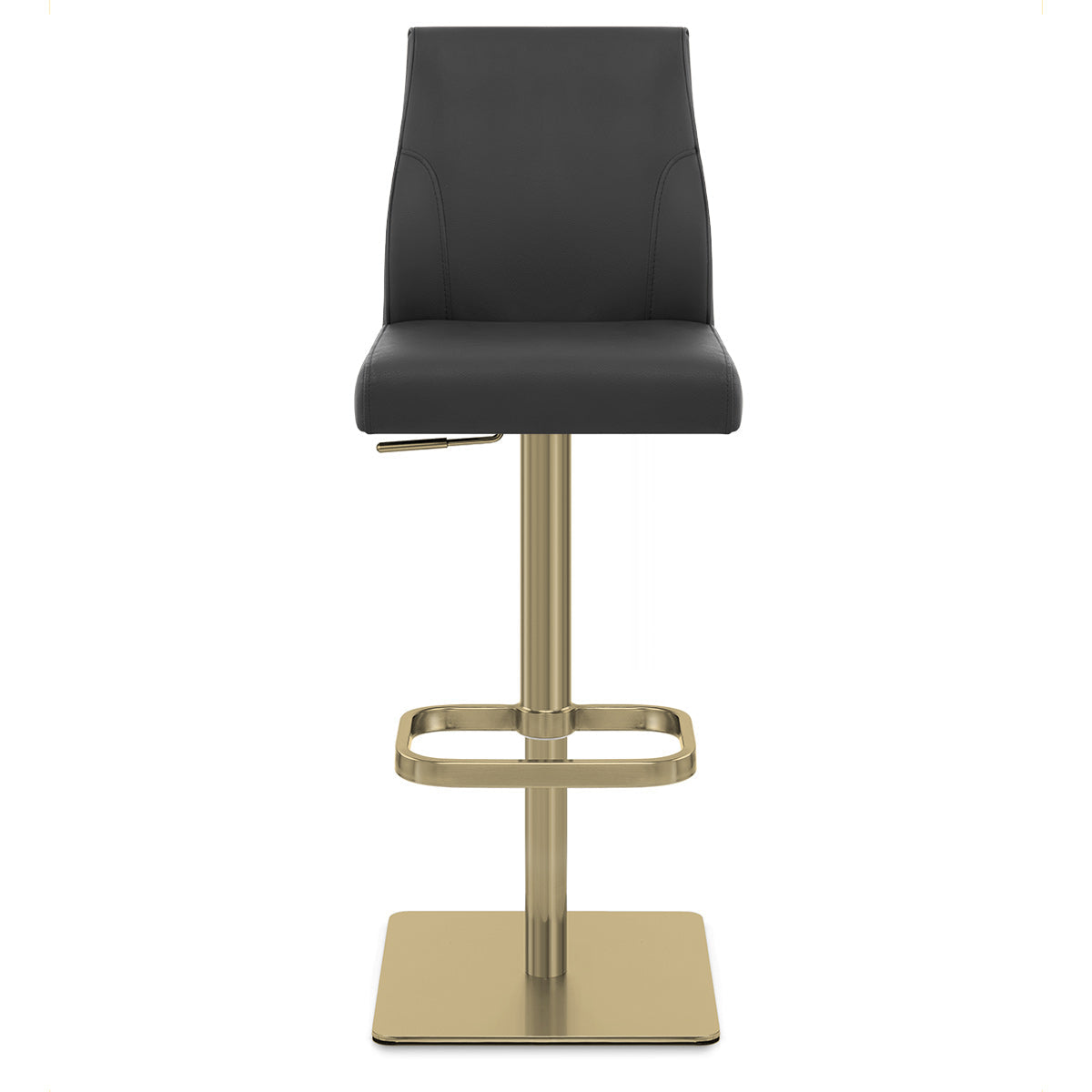 Echtleder Barhocker Gold - Martello Schwarz