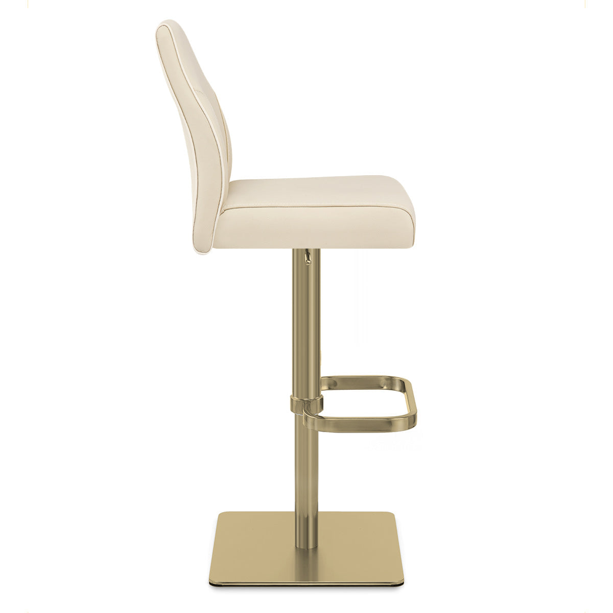 Echtleder Barhocker Gold - Martello Beige
