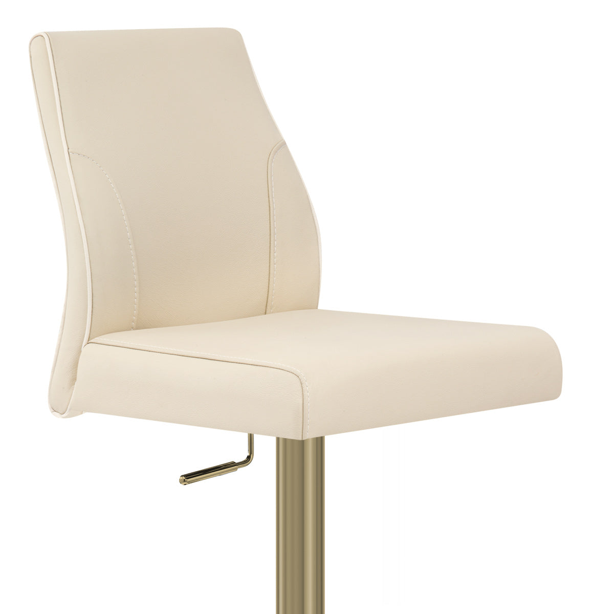 Echtleder Barhocker Gold - Martello Beige