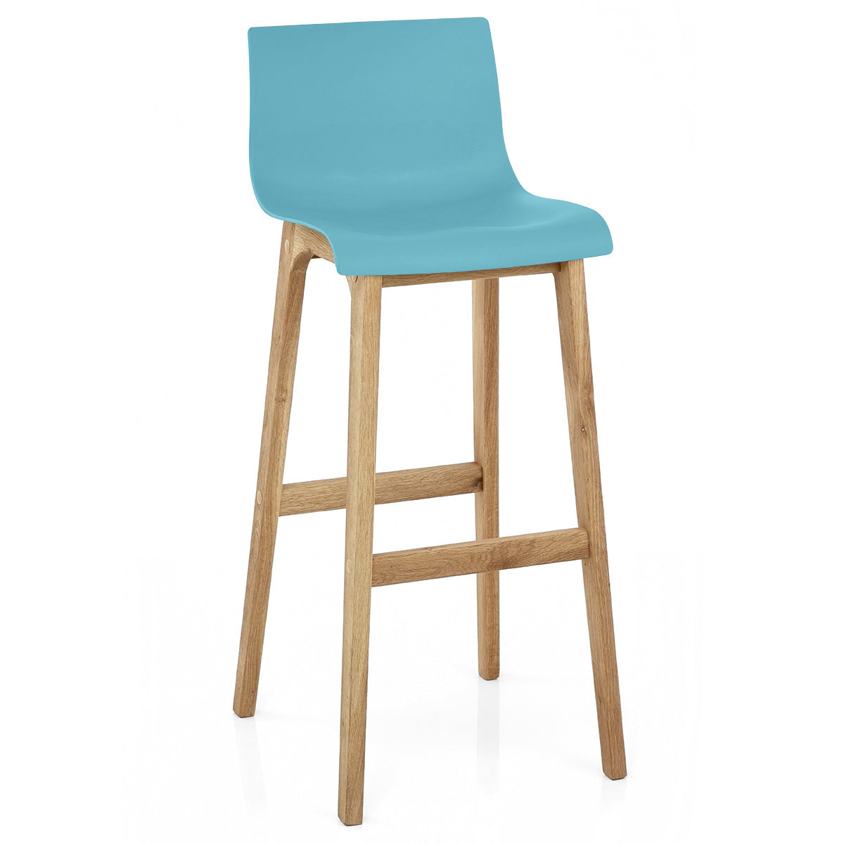 Sgabello Resina Legno - Drift Alto Blu