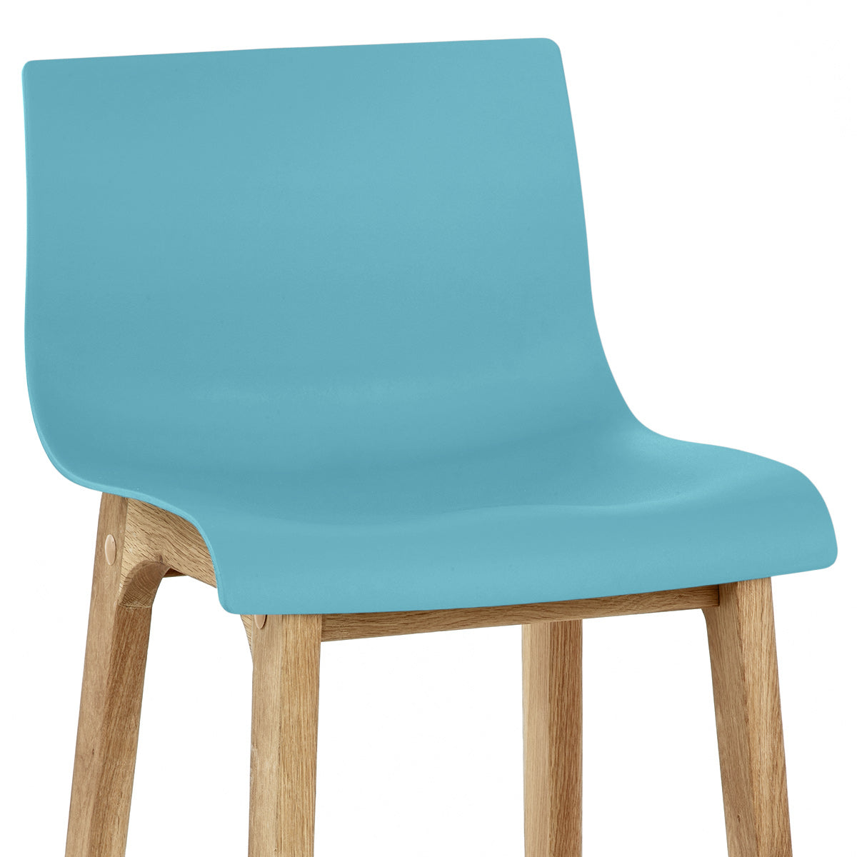 Sgabello Resina Legno - Drift Alto Blu