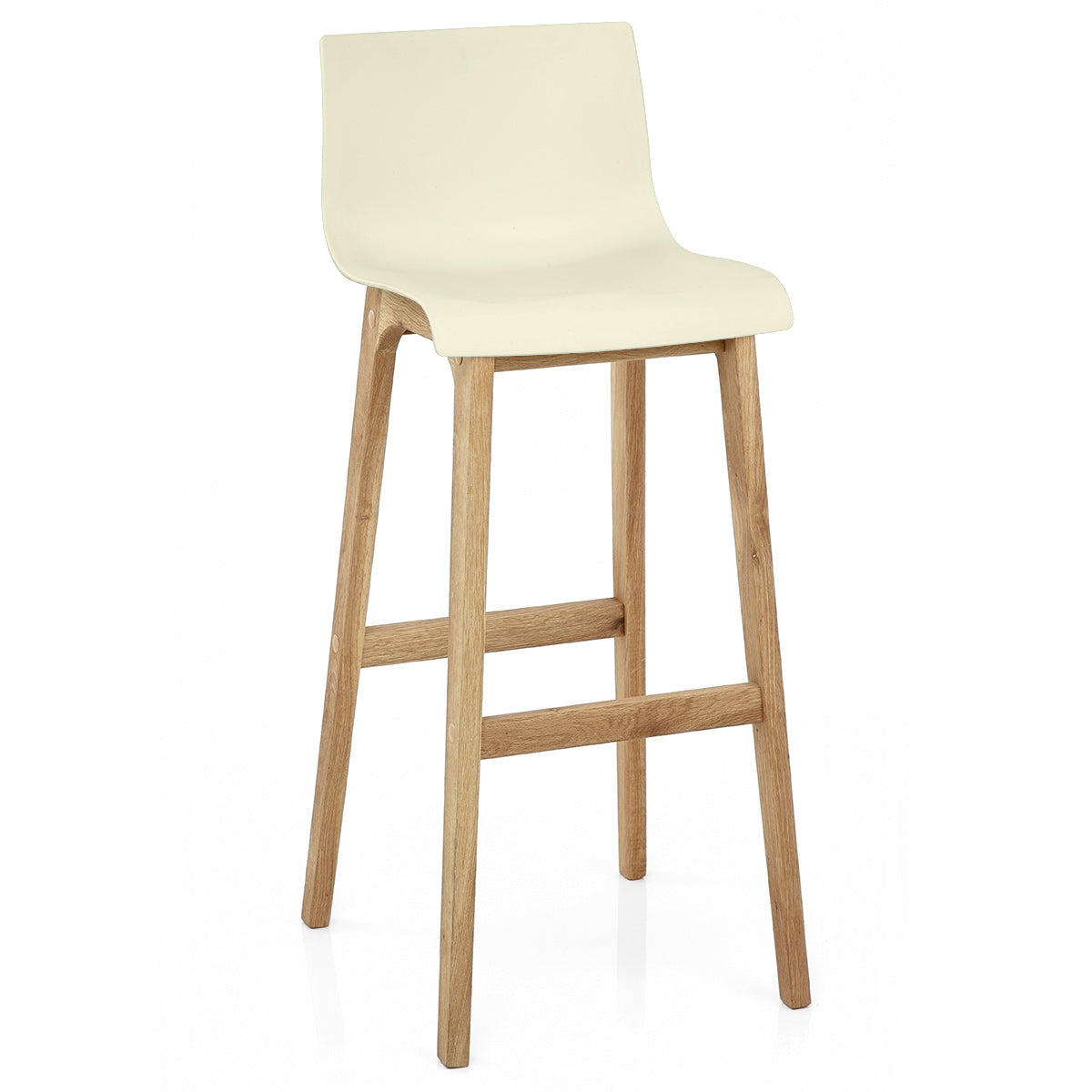 Sgabello Resina Legno - Drift Alto Crema
