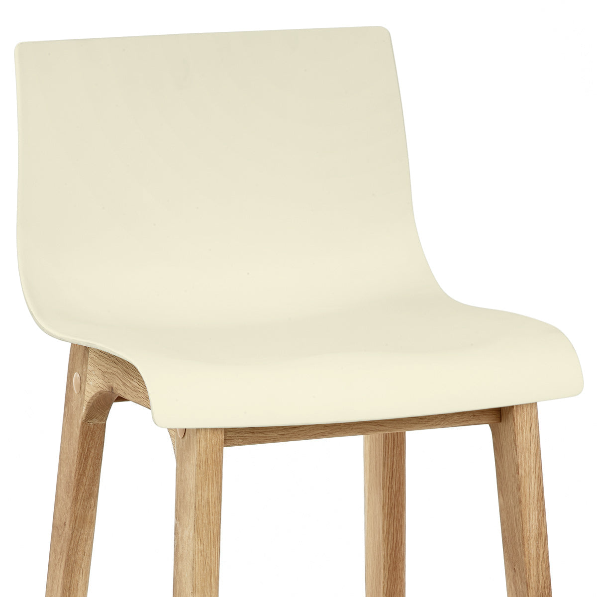 Sgabello Resina Legno - Drift Alto Crema