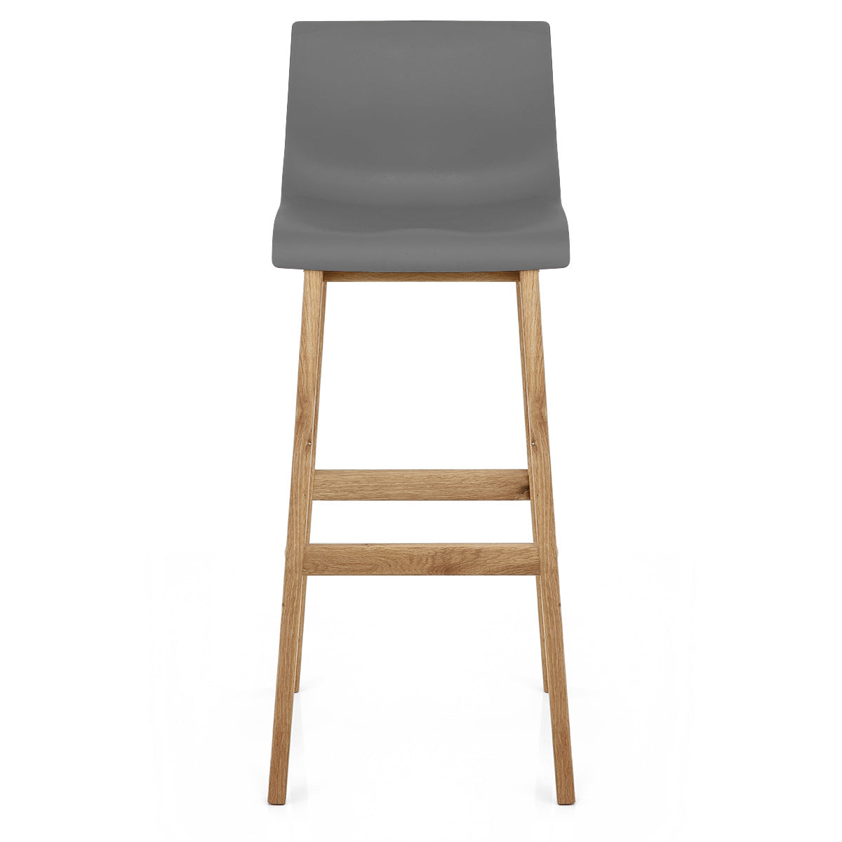 Barhocker Eiche - Hoch Drift Dunkelgrau